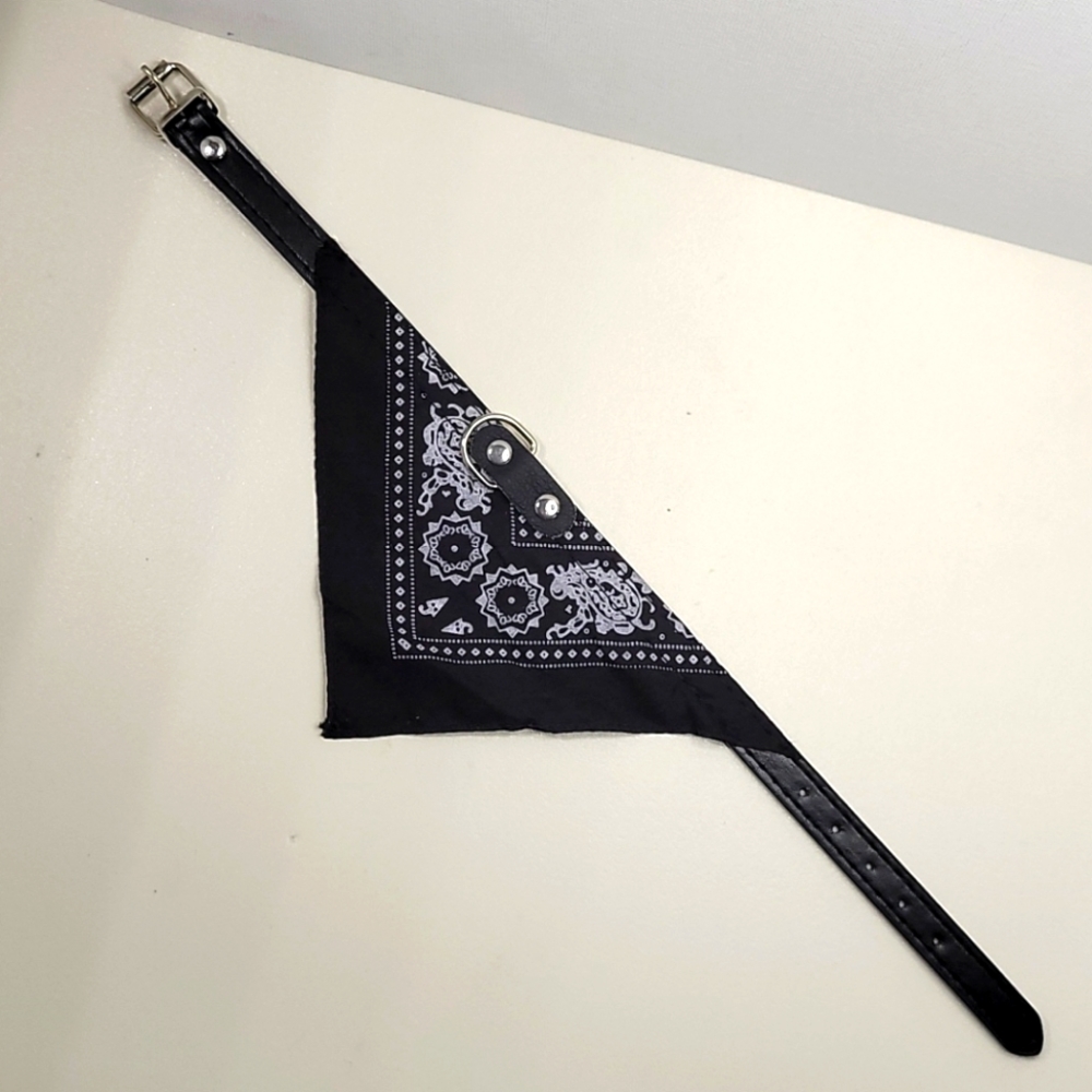 Dog puppy collar with bandana